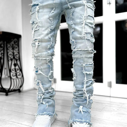 Jeans Men Straight Fit Stretch Casual Denim Pants - Jeans - Metaphor - Mad Fly Essentials