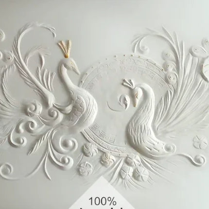 Wallpaper Custom Relief 3D Peacock Beauty Mural Wallpaper - Wallpaper - Jiadou-Melin - Mad Fly Essentials