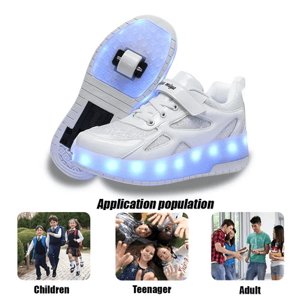 Kids LED Incline Roller Skate Sneakers - Mad Fly Essentials