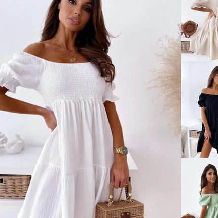 Mini Dress Women Sexy Summer Ruffled Swing Dress - Mini Dress - Owner Girl - Mad Fly Essentials