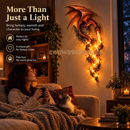 LED Wall Sconce Dragonfire Guardian Gothic Wall Light - LED Wall Sconce - Chinly - Mad Fly Essentials