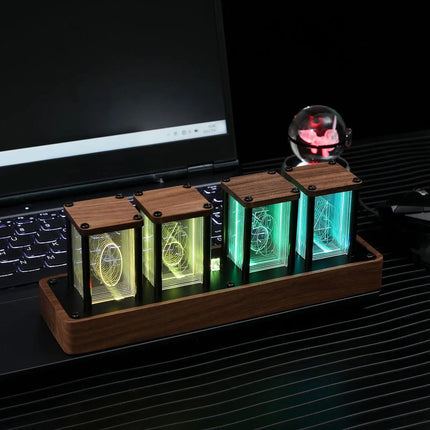 Alarm Clock Home Desktop Nixie Glow Tube Digital RGB Clock - Alarm Clock - Aubusson - Mad Fly Essentials