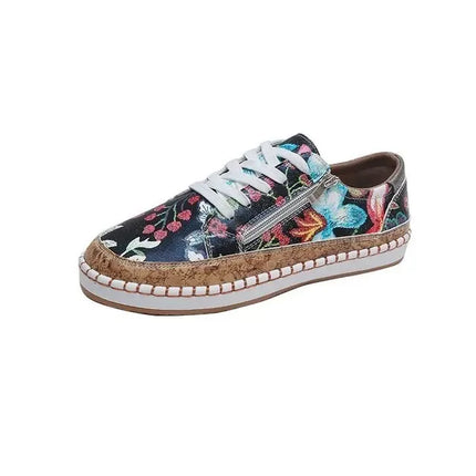 Women Vulcanized Floral Casual Sneakers