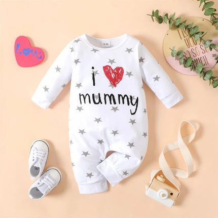 Baby Girl Long Love Heart Jumpsuit Rompers