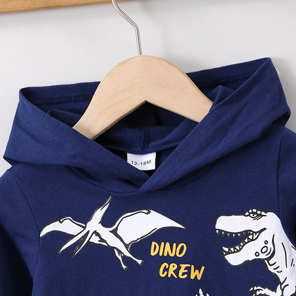 Baby Toddler Outfit Boy Dinosaur Hoodies Set - Baby Toddler Outfit - Aile Rabbit - Mad Fly Essentials