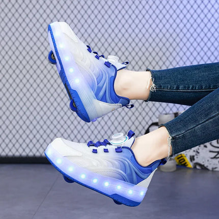 Kids LED Shoes Boy Rock Roller Casual Sneakers - Kids LED Shoes - TFanJump - Mad Fly Essentials