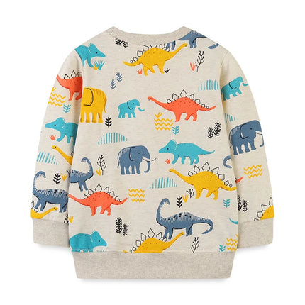 Baby Boys Long Dinosaur Animal Graphic Sweaters
