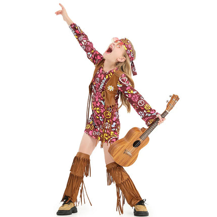 Costume Set Girl 1960s Hippie Tassels Cosplay Costume - Costume Set - NCEE - Mad Fly Essentials