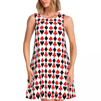 Mini Dress Women 3D Fashion Poker Card Skater Dress - Mini Dress - Syntecso - Mad Fly Essentials