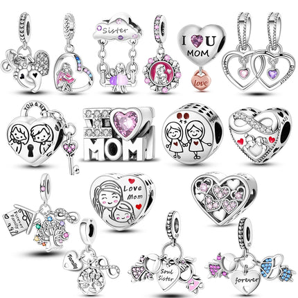 Women Accessories 925 Valentine Love Family DIY Jewelry Charm - Women Accessories - Valentines Day Specials - Mad Fly Essentials