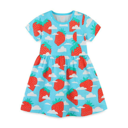 Baby Girls 2-12yo Dinosaur Rainbow Dress - Kids Shop Mad Fly Essentials