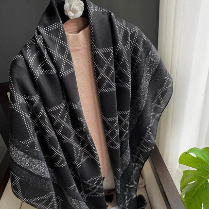 Women Spanish Silk Pashmina Floral Square Shawls - Mad Fly Essentials