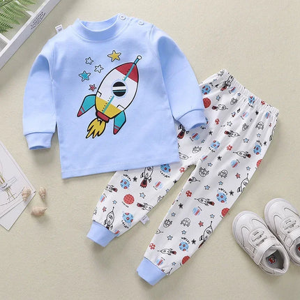 Pajama Set Baby Boy Funny Animal Long Sleepwear Pajamas - Pajama Set - Little Maven - Mad Fly Essentials