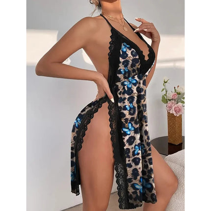 Lingerie Set Sexy Women's Underwear Loose Home Nightgown Slit Pajamas - Lingerie Set - Jayhw - Mad Fly Essentials