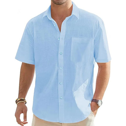 Business Casual Shirt Men Linen Vacation Summer Tops - Business Casual Shirt - Idealism - Mad Fly Essentials