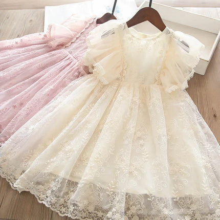 Baby Girls White Tulle Birthday Princess Dress