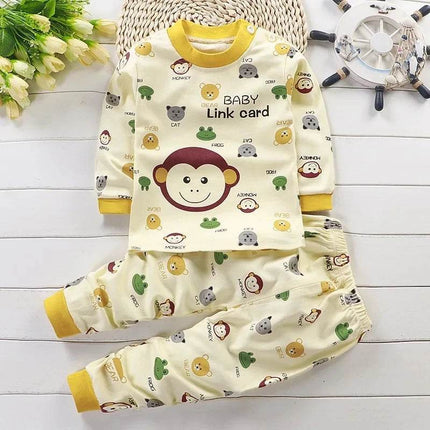 Baby Boy Cartoon Dinosaur Pajama Set - Mad Fly Essentials