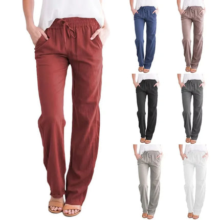 Pants Women Drawstring Casual Wide Leg Pants - Pants - Adyce - Mad Fly Essentials