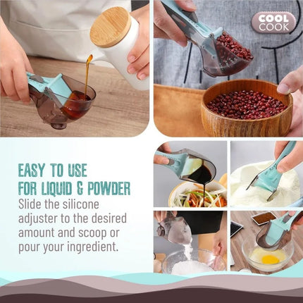 Kitchen Gadget 2pc 30-130ml Adjustable Measuring Spoon Set - Kitchen Gadget - Tagle - Mad Fly Essentials