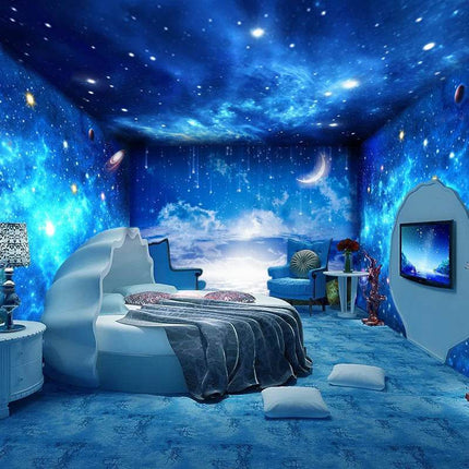 Custom 3D Starry Night Mural Wallpaper - Mad Fly Essentials