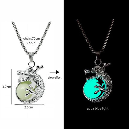 Necklace Luminous Kids Gothic Dragon Neck Cord Party Pendant Boy New - Losstower - Necklace - Mad Fly Essentials