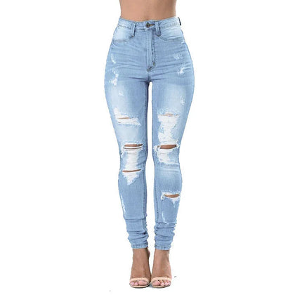 Jeans Women Summer Low Waist Patchwork Pants - Jeans - Honeygaga - Mad Fly Essentials