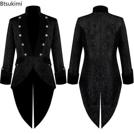 Costume Men Gothic Steampunk Medieval Victorian Jacket - Costume - Ejuhaoti - Mad Fly Essentials