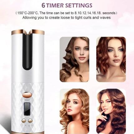 Rechargeable USB Wireless Automatic Hair Curler