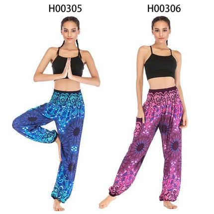 Women Boho High Waist Harem Yoga Pants
