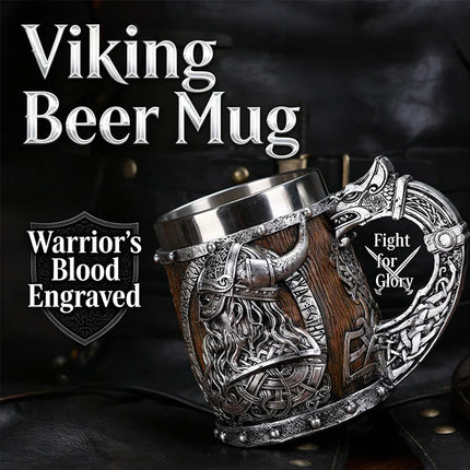 Beer Mug Nordic Retro Viking Dragon Mug - Beer Mug - Hokerbat - Mad Fly Essentials