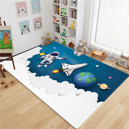 Area Rug Kids Room 3D Astronaut Round Rug - Area Rug - Miracle Sweet - Mad Fly Essentials