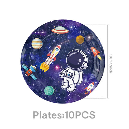 Party Essentials Space Astronaut Tableware Kid Birthday Decor Supply - Party Essentials - LISM - Mad Fly Essentials 