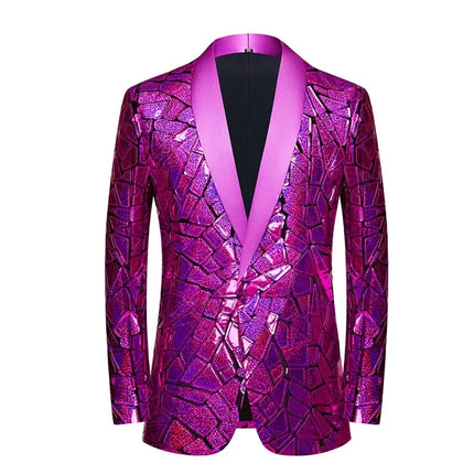 Blazer Men Party Sequin One Button Holiday Costume - Blazer - Disfraz - Mad Fly Essentials