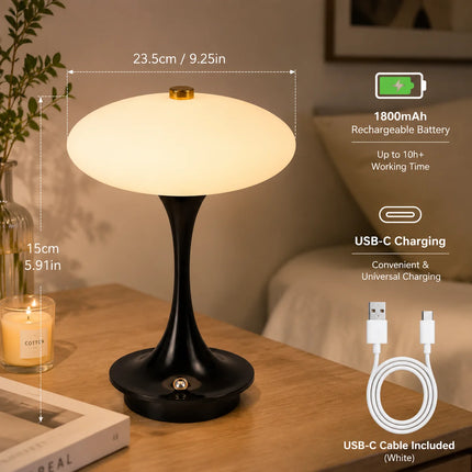 Desk Lamp Vintage Bedroom LED USB Mushroom Lamp - Desk Lamp - Nordic Creations - Mad Fly Essentials