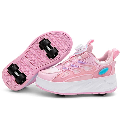 Girl 4-12Year 4Wheel Size 30-40 Skate Shoes