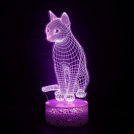 LED Night Light 3D Cat 7-Color Night Light - LED Night Light - Sololander - Mad Fly Essentials