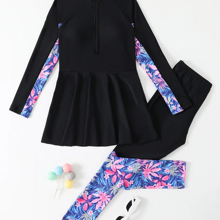 Swimwear Set Girl Long Sleeve 2pc Kids Swimsuit - Swimwear Set - Asheywr - Mad Fly Essentials