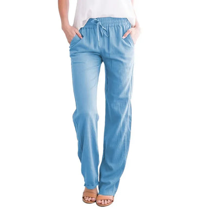 Pants Women Drawstring Casual Wide Leg Pants - Pants - Adyce - Mad Fly Essentials