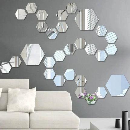 12pcs Mirror Wall Stickers - Mad Fly Essentials