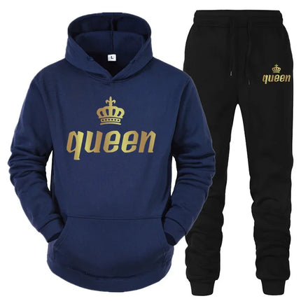 Tracksuit Men Women White Black King Queen Tracksuit Set - Tracksuit - Vipol - Mad Fly Essentials