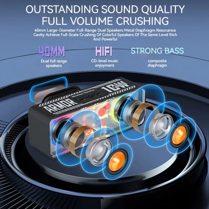 Wireless LED Bluetooth Transparent Bass Speakers