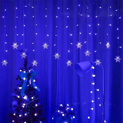 Christmas Decor Snowflake Window Curtain LED String Lights - Christmas Decor - ECCJ - Mad Fly Essentials