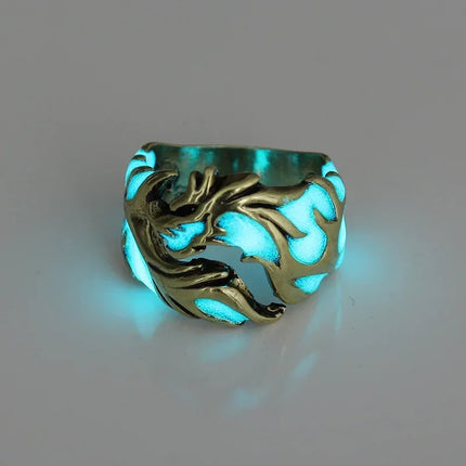 Ring Men Stainless Steel Fashion Adjustable Gothic Dragon Rings - Ring - Moonbiffy - Mad Fly Essentials