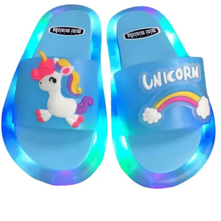 Kids Footwear Girl LED Unicorn Funny Slippers - Kids Footwear - Capsella Kids - Mad Fly Essentials