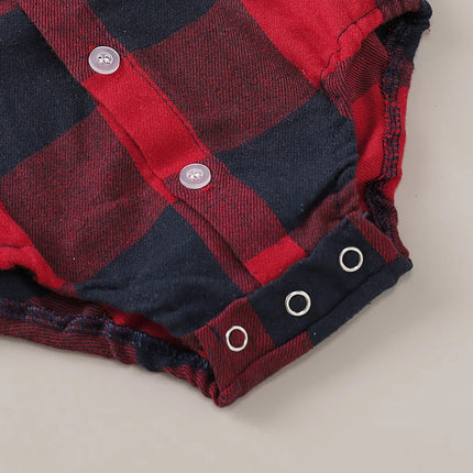 Baby Romper Boys 0-18M Plaid Infant Wear - Baby Romper - Prowow - Mad Fly Essentials