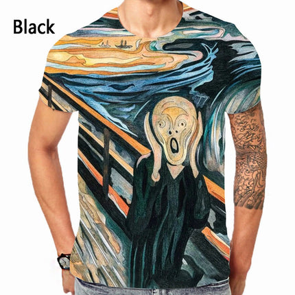 Men Summer Vincent Van Gogh 3D Printed T-Shirt