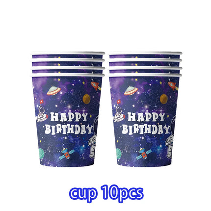 Party Essentials Space Astronaut Tableware Kid Birthday Decor Supply - Party Essentials - LISM - Mad Fly Essentials 