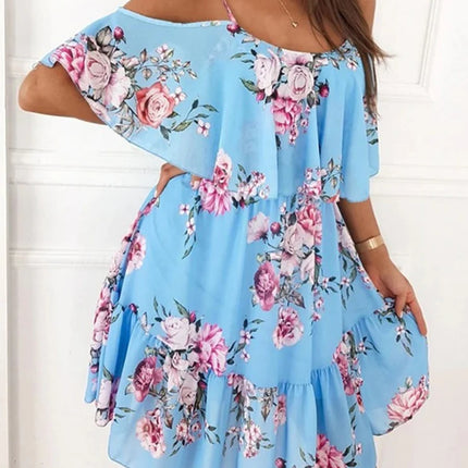 Party Dress Women Floral Summer Spaghetti Chiffon Dress - Party Dress - Boho Girl - Mad Fly Essentials