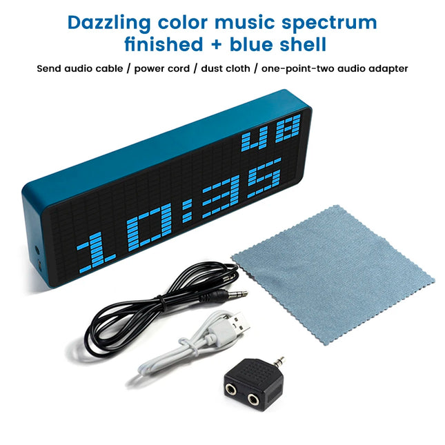 Digital RGB Rhythm Music LED Voice Electronic Clock