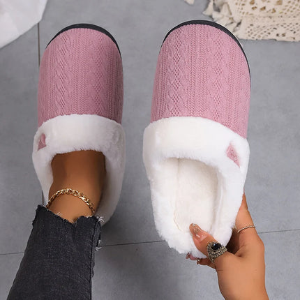 Women Casual Platform Indoor Fur Slippers